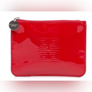 NWOT RED GIVENCHY PATENT LEATHER COIN POUCH